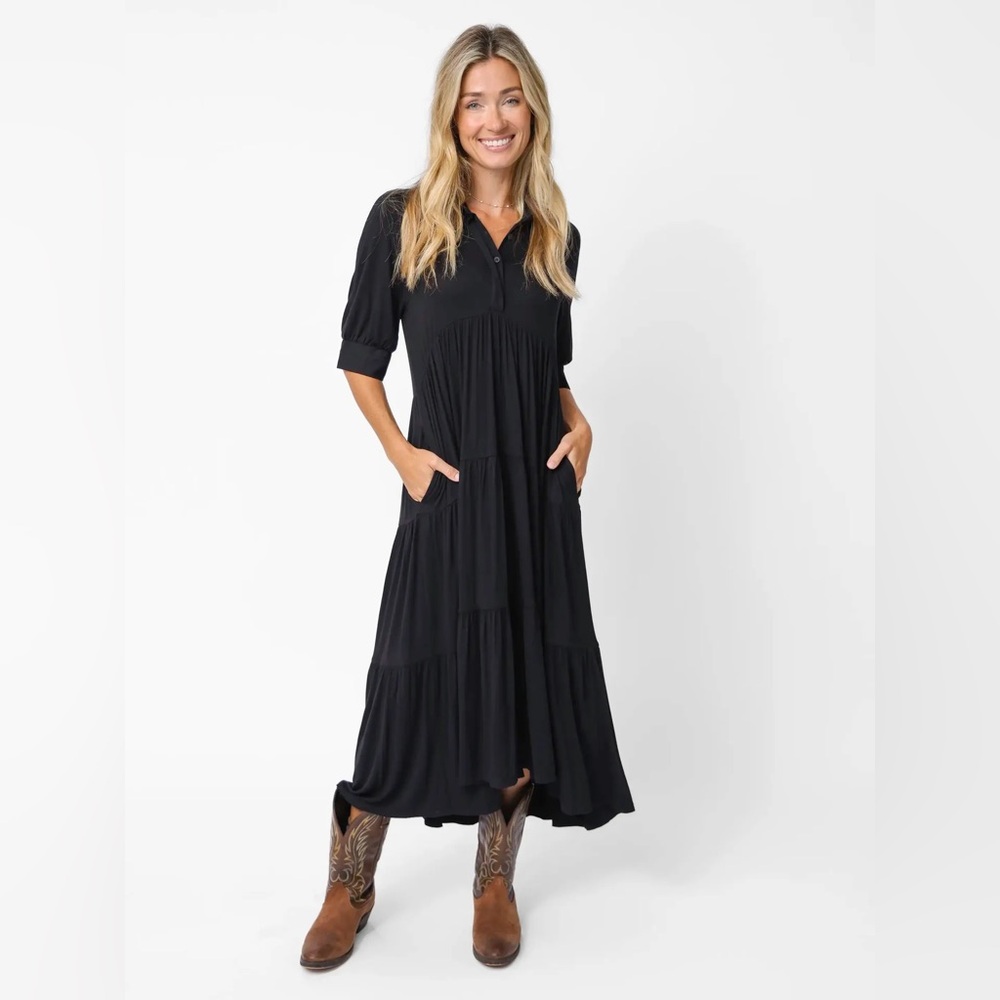 Natural Life Rebecca Black Midi Dress